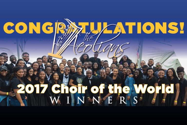 Congratulations The Aeolians : 2017 Choir of the World Winners